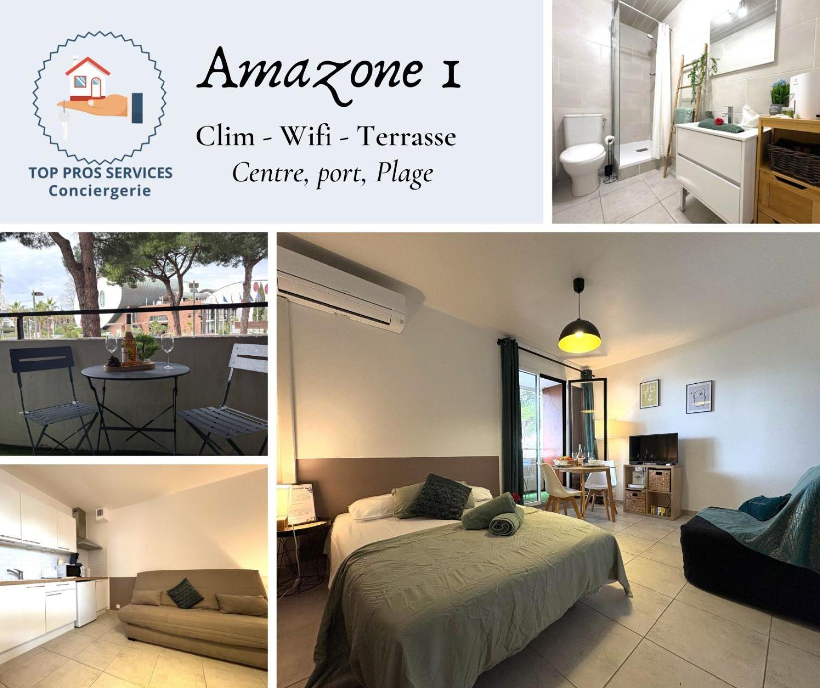 L'Amazone Studio Plein Centre Plages A 2Min Clim Wifi Sur Le Port - Top Prosconciergerie- La Grande-Motte Exterior photo